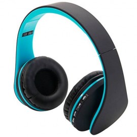 HY-811 Foldable FM Stereo MP3 Player Wired Bluetooth Headset Black Blue