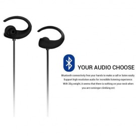 Wireless Bluetooth Sport Earphones Stereo Headphones Earbud With Mic For iPhone