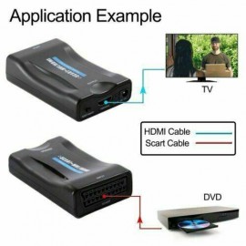 DE Scart zu auf HDMI Konverter Wandler AV Scaler Converter Adapter 1080P HD TV