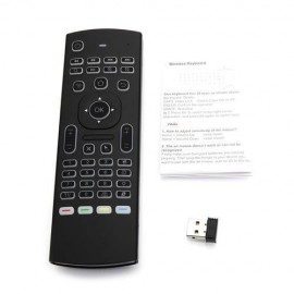 MX3B 2.4GHz Multi-Axis 81 Keys White Backlight Wireless Air Mouse With Receiver