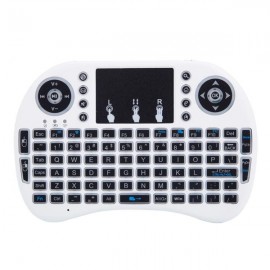 MINI i8 2.4GHz 3-color Backlight Wireless Keyboard with Touchpad White