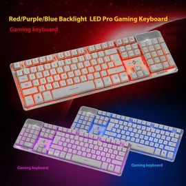N879 Fantastic Three Colors 107 Keys Wired Backlighting Gaming Keyboard White