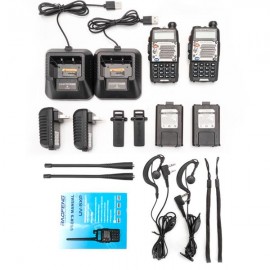 BAOFENG UV-5XP 7.4v 2000mAh 8W Dual-band Walkie Talkie Earphone Black