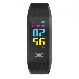 x4plus Color Screen Heart Rate Blood Pressure Pedometer Waterproof Sleep Monitoring Smart Bracelet Black