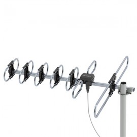 [US-W]Leadzm TA-M1 Frequency 470-860MHz 10m 3C2V Double-head Black Wire Outdoor Antenna without Stand