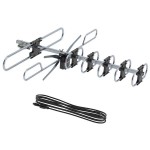 [US-W]Leadzm TA-M2 Frequency 174-230MHz/470-860MHz 10m 3C2V Double-head Black Wire Outdoor Antenna without Stand